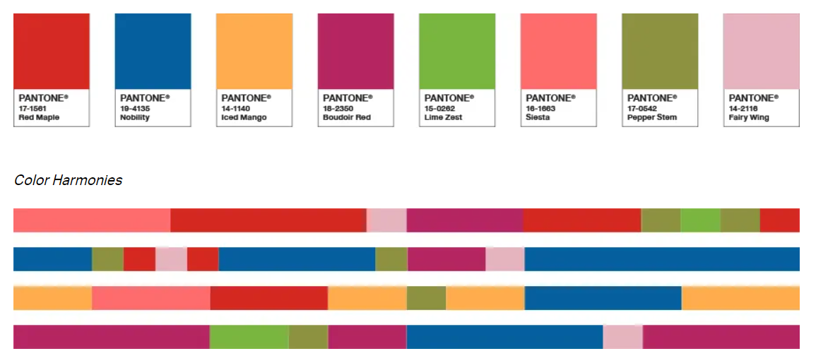Институт цвета pantone представил палитру сезона весна/лето 2023 года | агентство деловой информации