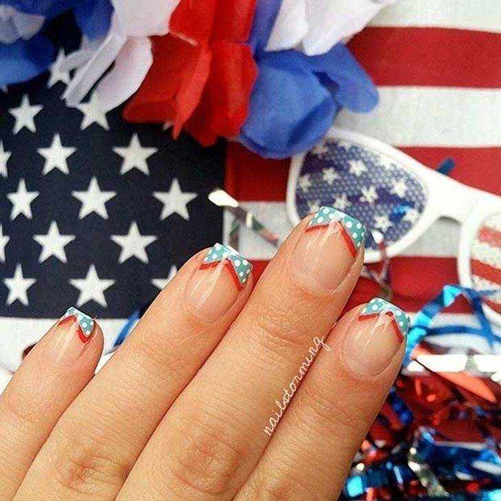 Американский маникюр – фото, дизайн ногтей американский флаг, уроки по оформлению ногтей
