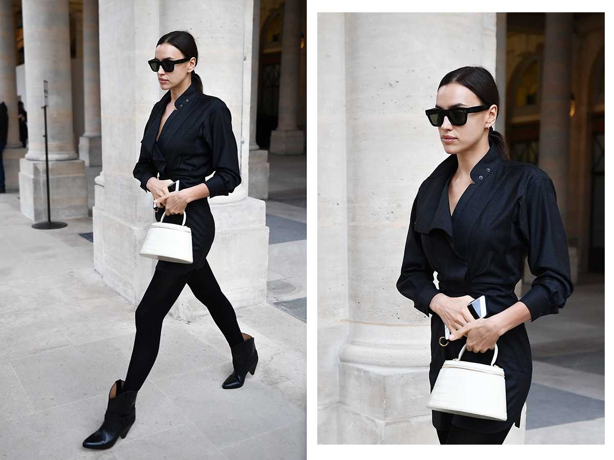 Total black look в одежде: модные образы на фото
